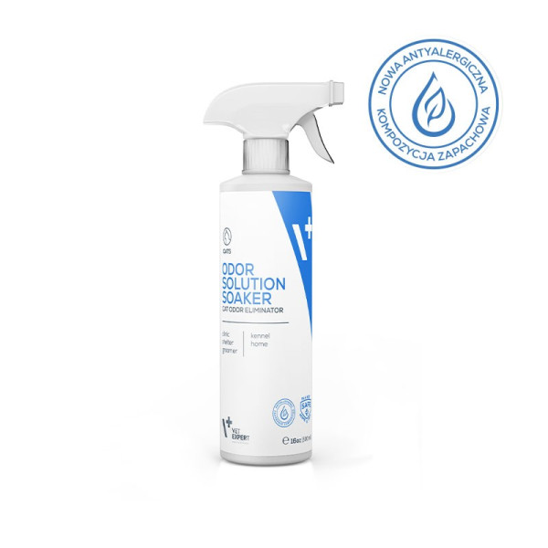 VET EXPERT ROZTOK NA ZÁPACHY SOAKER ODSTRAŇOVAČ ZÁPACHU MAČKY + SPÚŠŤ