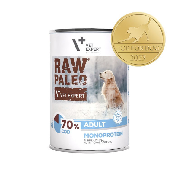 RAW PALEO ADULT DOG COD 400G - konzerva