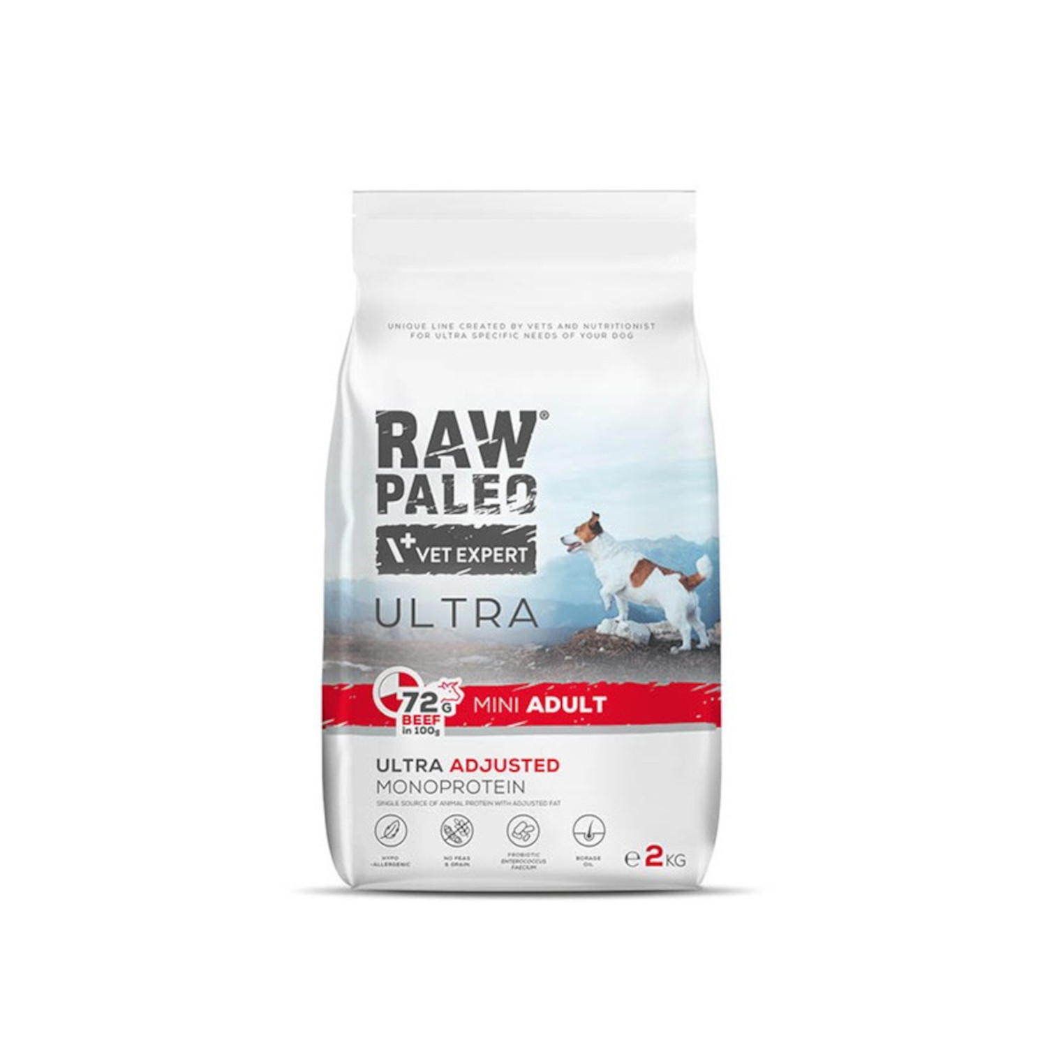 RAW PALEO ULTRA BEEF ADULT MINI - suché krmivo s hovädzím mäsom pre dospelé psy malých plemien