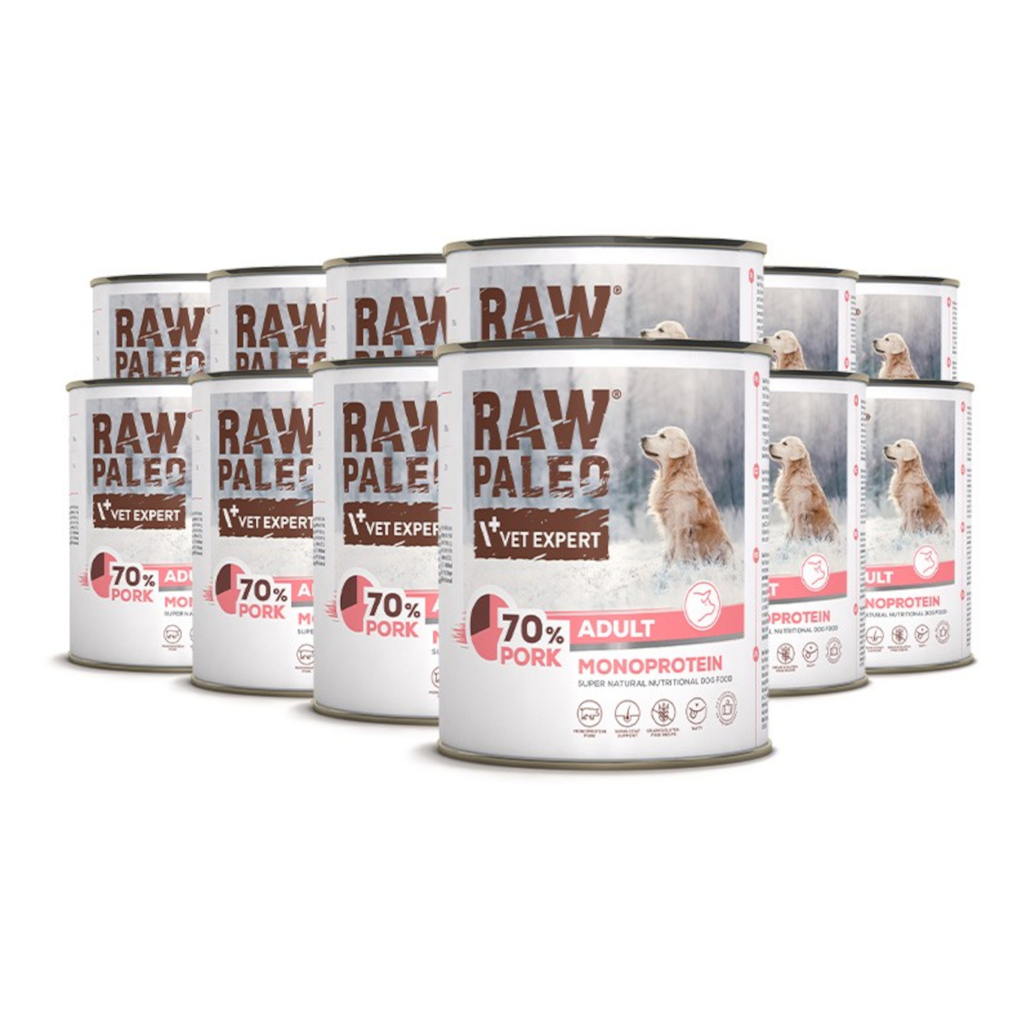 RAW PALEO ADULT DOG PORK 12X800G