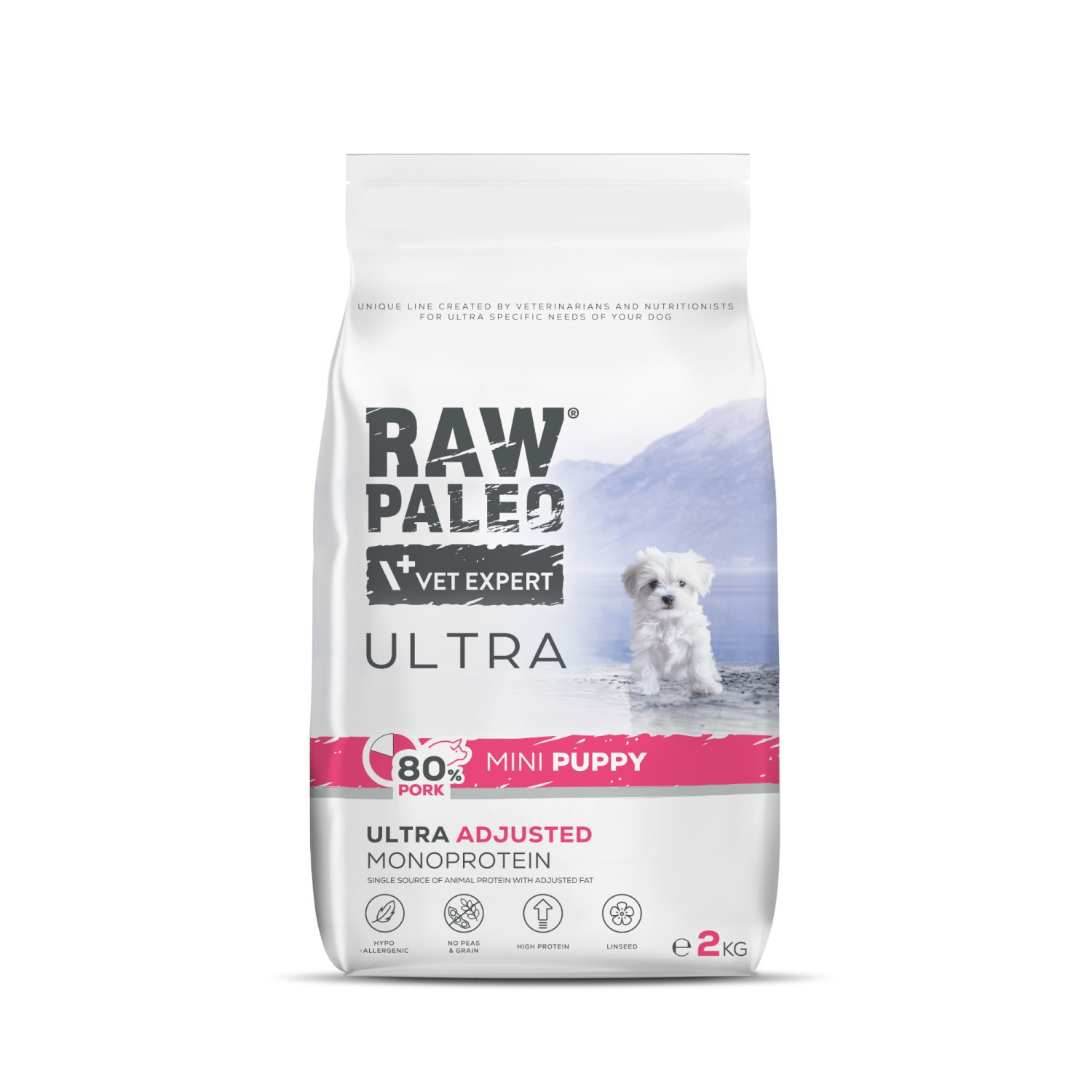 RAW PALEO ULTRA PORK PUPPY MINI - suché krmivo s bravčovým mäsom pre šteniatka malých plemien