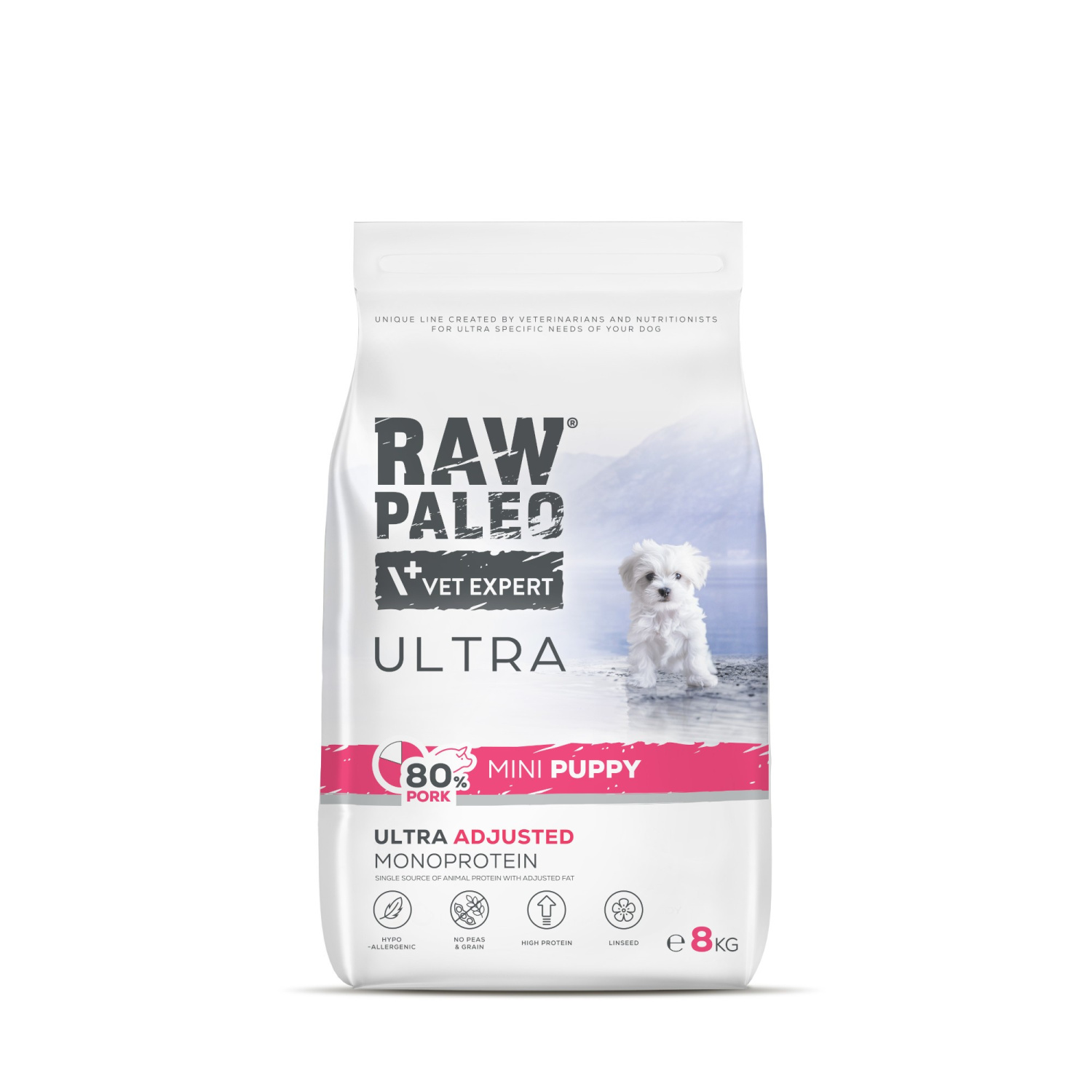 RAW PALEO ULTRA PORK PUPPY MINI - suché krmivo s bravčovým mäsom pre šteniatka malých plemien