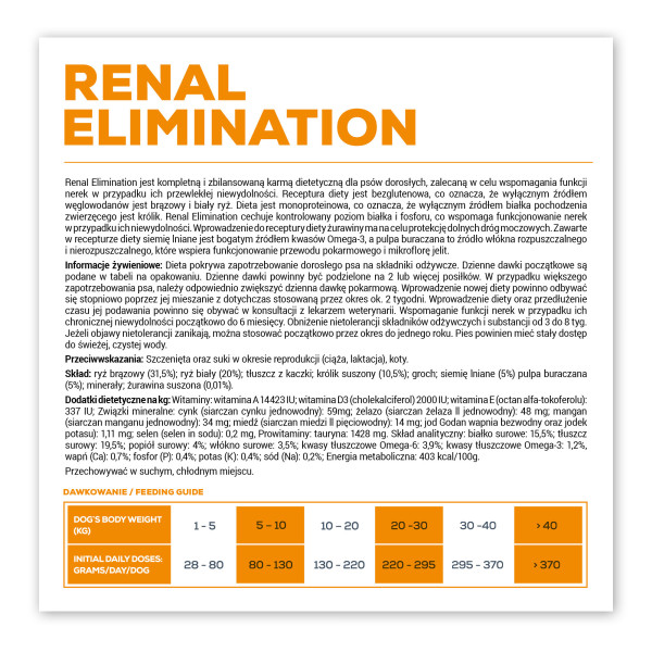 VETERINÁRNY EXPERT RENAL ELIMINATION DOG