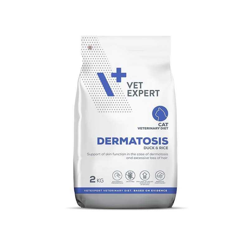 VET EXPERT DERMATOSIS CAT DUCK & RICE – suché veterinárne krmivo pre