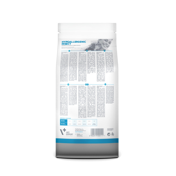 VET EXPERT HYPOALLERGENIC INSECT - suché veterinárne krmivo pre psov