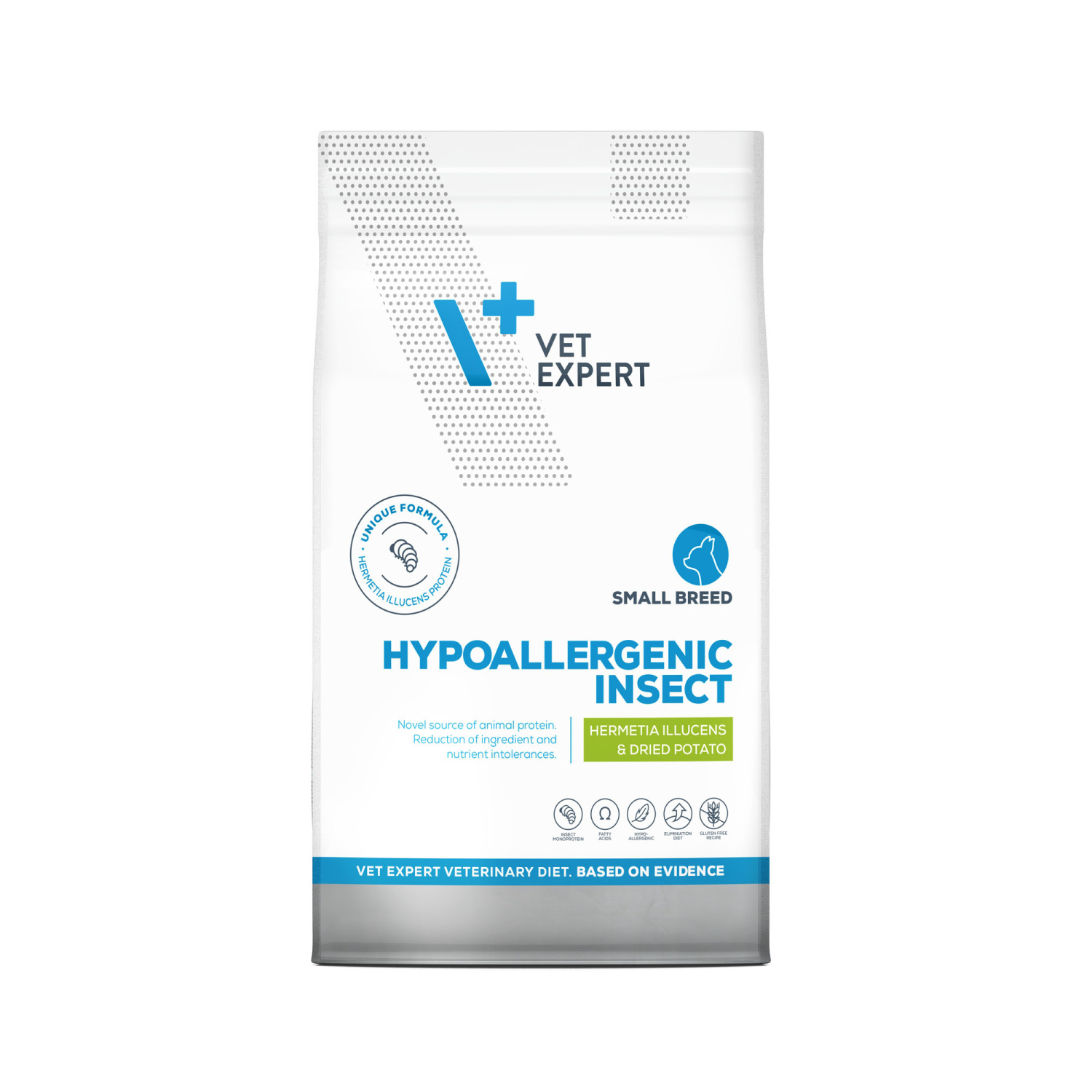 VET EXPERT HYPOALLERGENIC INSECT - hypoalergénne suché krmivo pre psy malých plemien - hmyz a zemiaky