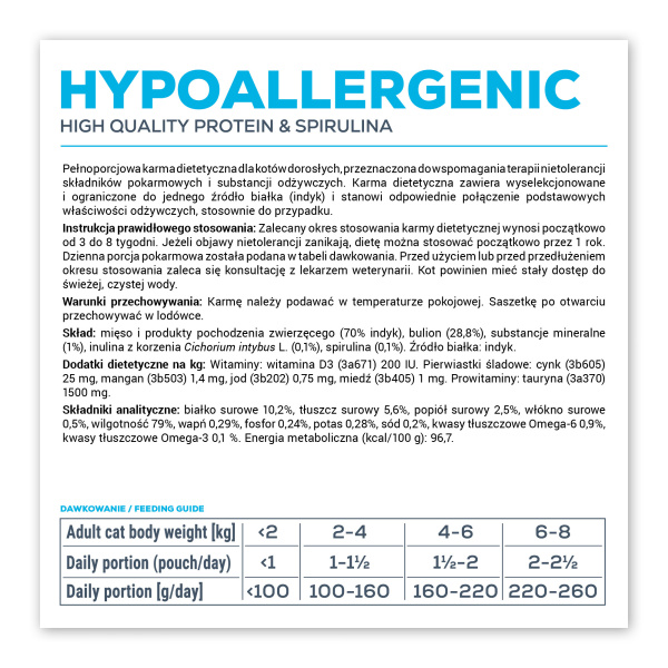 VET EXPERT HYPOALERGÉNNE PRE MAČKY vrecko 100g