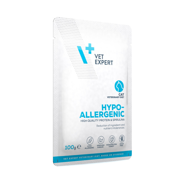 VET EXPERT HYPOALERGÉNNE PRE MAČKY vrecko 12x100g