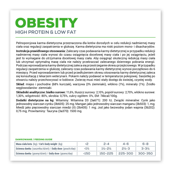 VET EXPERT OBESITY CAT 100g sáčok