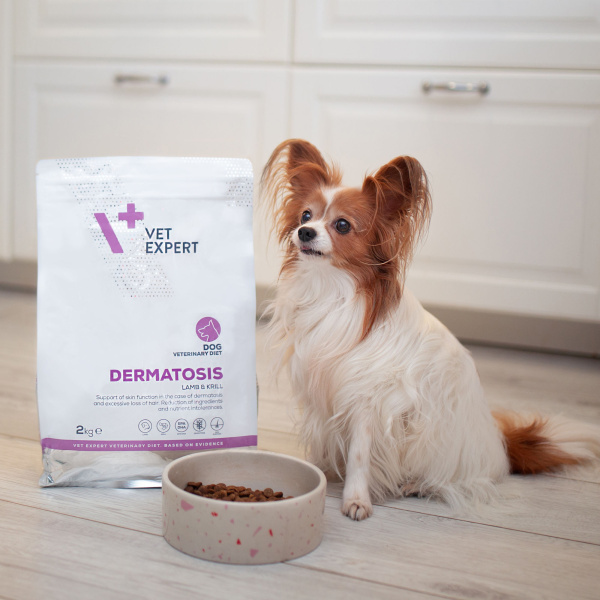 VET EXPERT DERMATOSIS DOG LAMB & KRILL – suché veterinárne krmivo pre