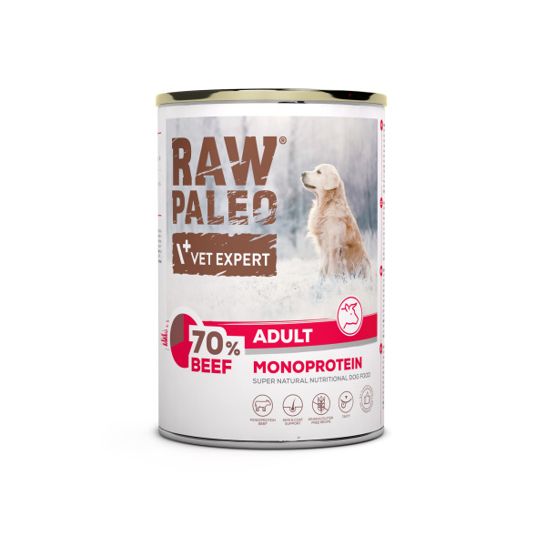 RAW PALEO ADULT DOG BEEF 400G