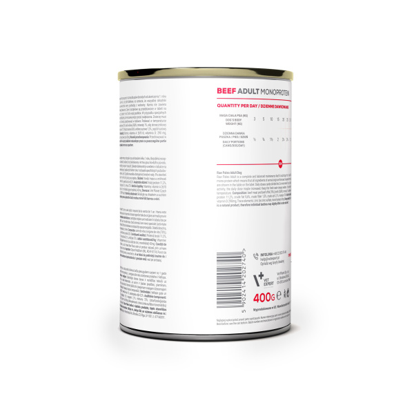 RAW PALEO ADULT DOG BEEF 400G