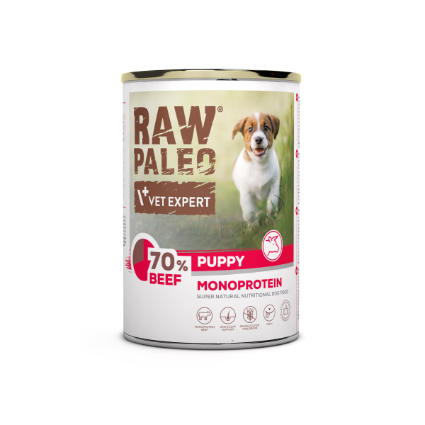 RAW PALEO PUPPY BEEF 400G