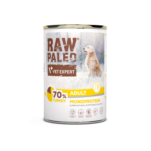 RAW PALEO ADULT DOG TURKEY 400G