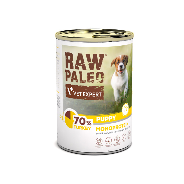 RAW PALEO PUPPY TURKEY 400G