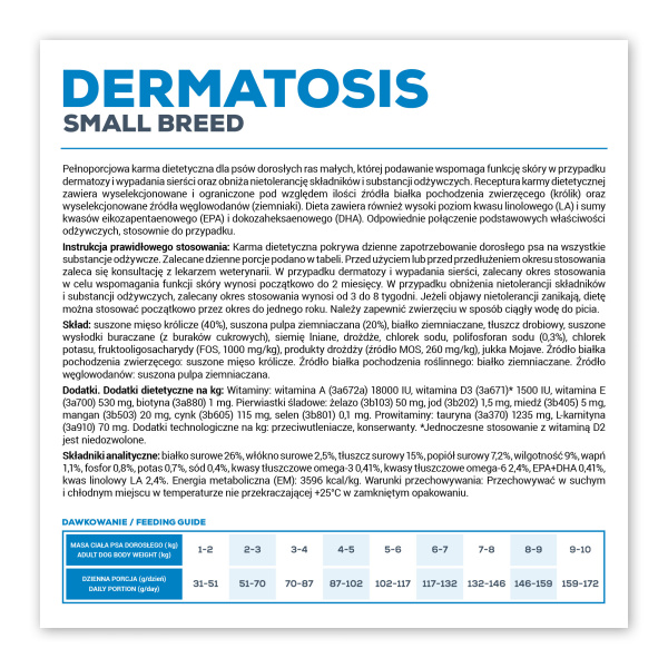 VET EXPERT DERMATOSIS RABBIT & POTATO SMALL BREED