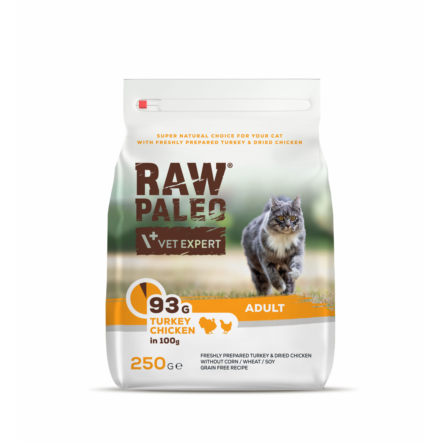 RAW PALEO ADULT CAT – suché krmivo s morčacím a kuracím mäsom pre