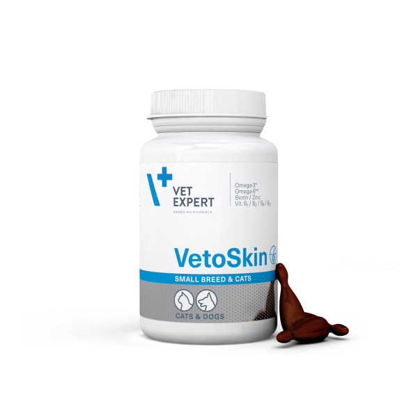 VET EXPERT VETOSKIN SMALL BREED AND CATS - popora kože a srsti