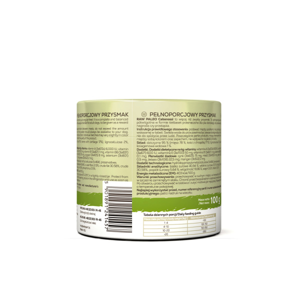 RAW PALEO Cabanossi Game Mini 100g - kompletná prírodná maškrta vo forme klobásky pre psa