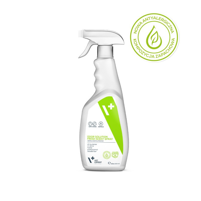 VET EXPERT ODOR SOLUTION FRESH SCENT SPRAY ANIMAL ODOR SOLUTION - neutralizátor zápachu pre psy a mačky 650 ml