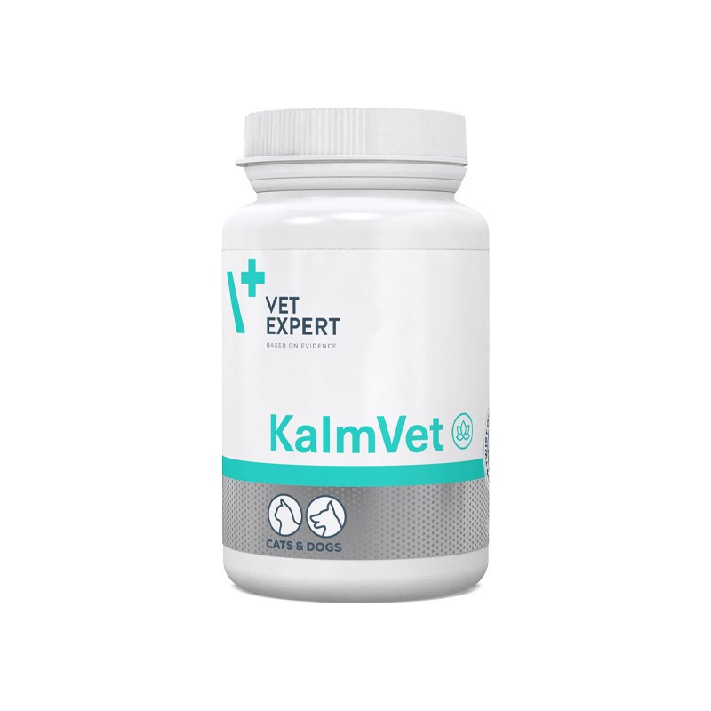 VET EXPERT KalmVet 60 kapsúl TWIST OFF – prípravok na zmiernenie príznakov stresu pre psy a mačky